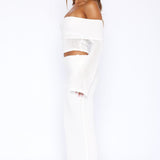 In Too Deep Knit Maxi Skirt White