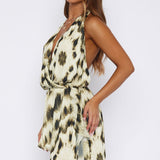 Time Of My Life Halter Mini Dress Gilded Touch
