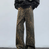 Leopard Print Oversized Wide Streetwear Vintage Loose Baggy Designer Trouser
