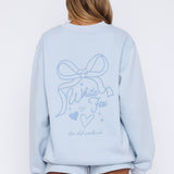 Love You Forever Oversized Sweater Baby Blue