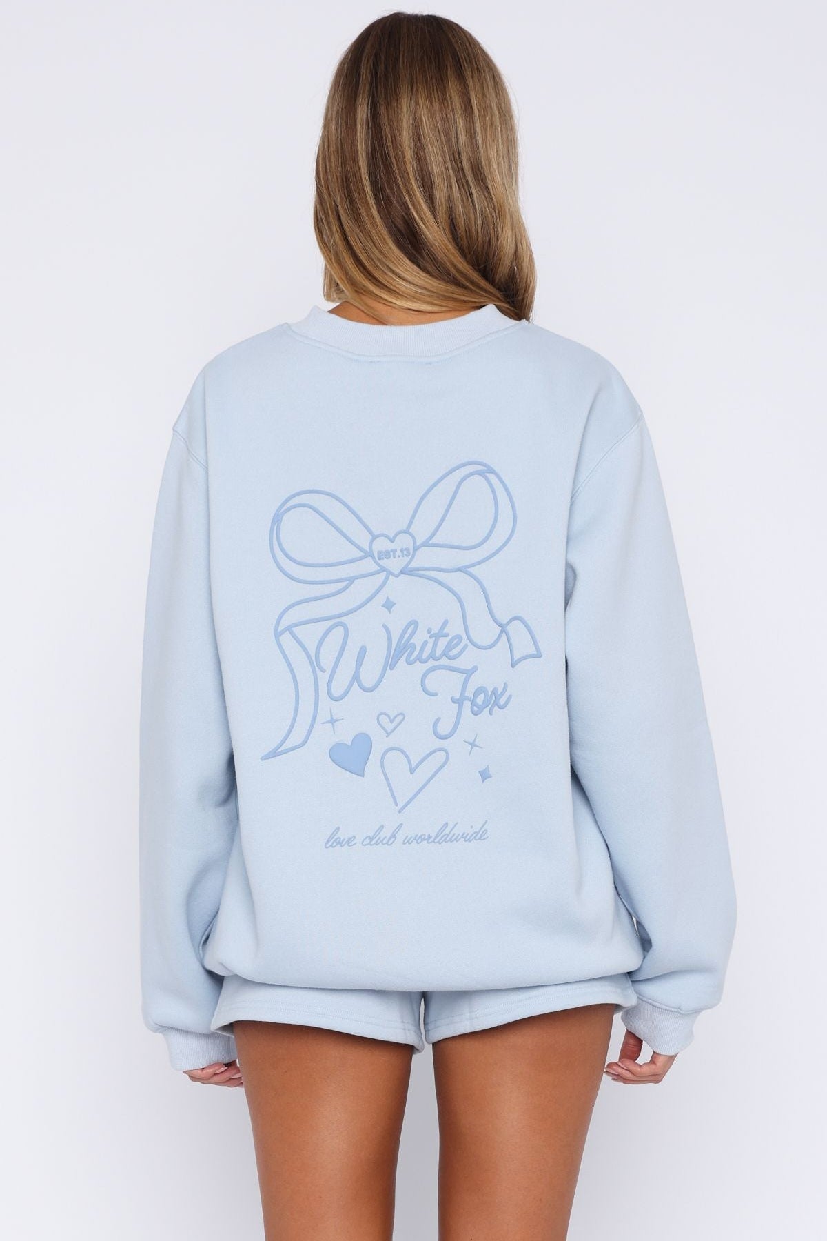 Love You Forever Oversized Sweater Baby Blue