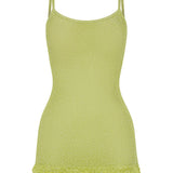 Keeping Me Awake Knit Mini Dress Apple