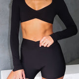 Radiate High Waisted Shorts Black