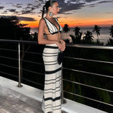 Knitted Bohemia Slim Maxi Club Skirt