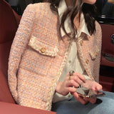 White Tweed Basic Coat