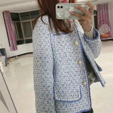 White Tweed Basic Coat