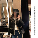 White Tweed Basic Coat