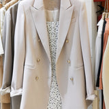 Vintage Long Sleeve Solid Blazer