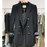 Vintage Long Sleeve Solid Blazer