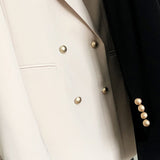 Vintage Long Sleeve Solid Blazer