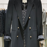 Vintage Long Sleeve Solid Blazer