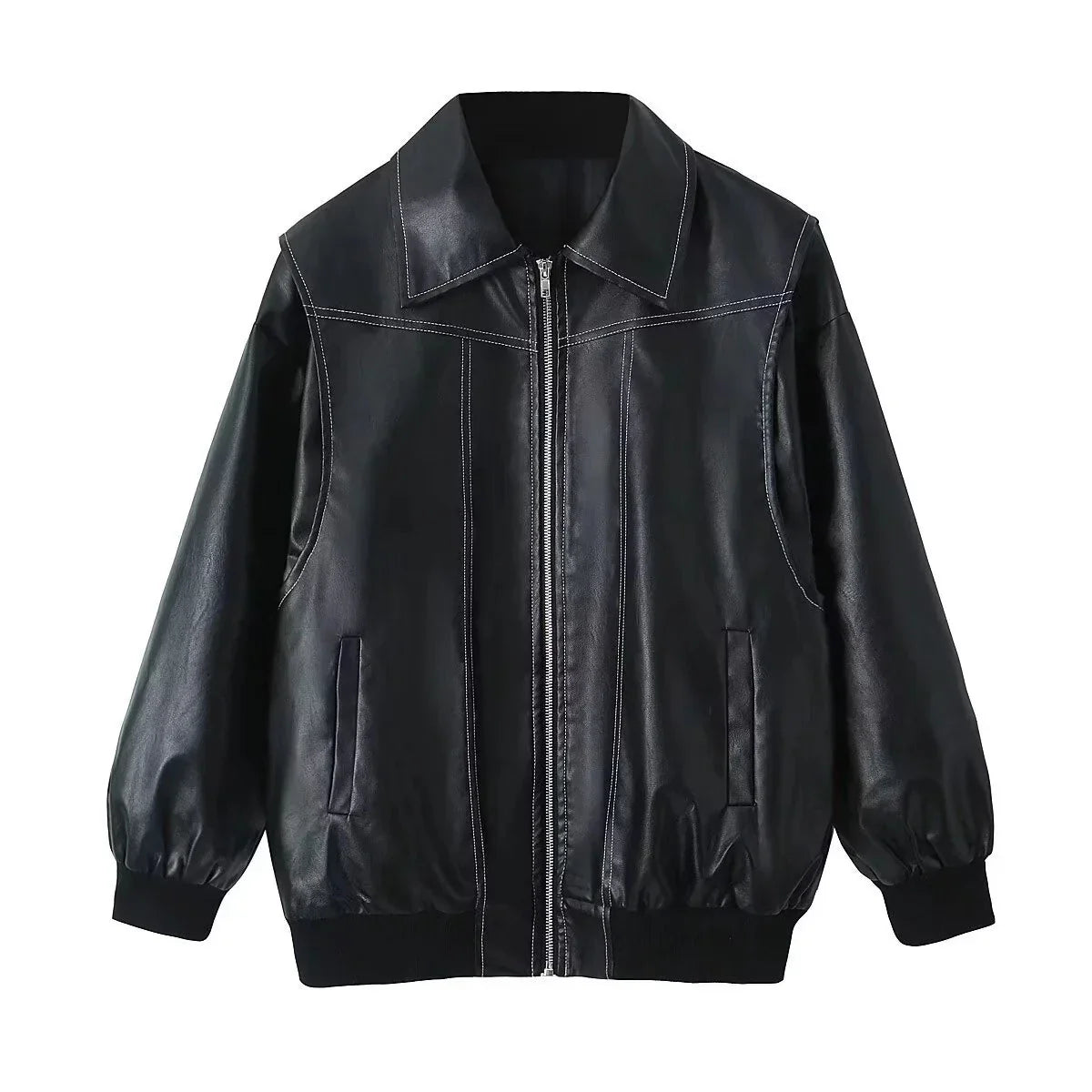 Stylish Streetwear Leather Jacket