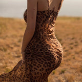 Women Lace Up Backless Summer Straps Party Beach Vestidos Maxi Dress