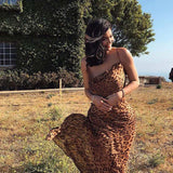 Women Lace Up Backless Summer Straps Party Beach Vestidos Maxi Dress