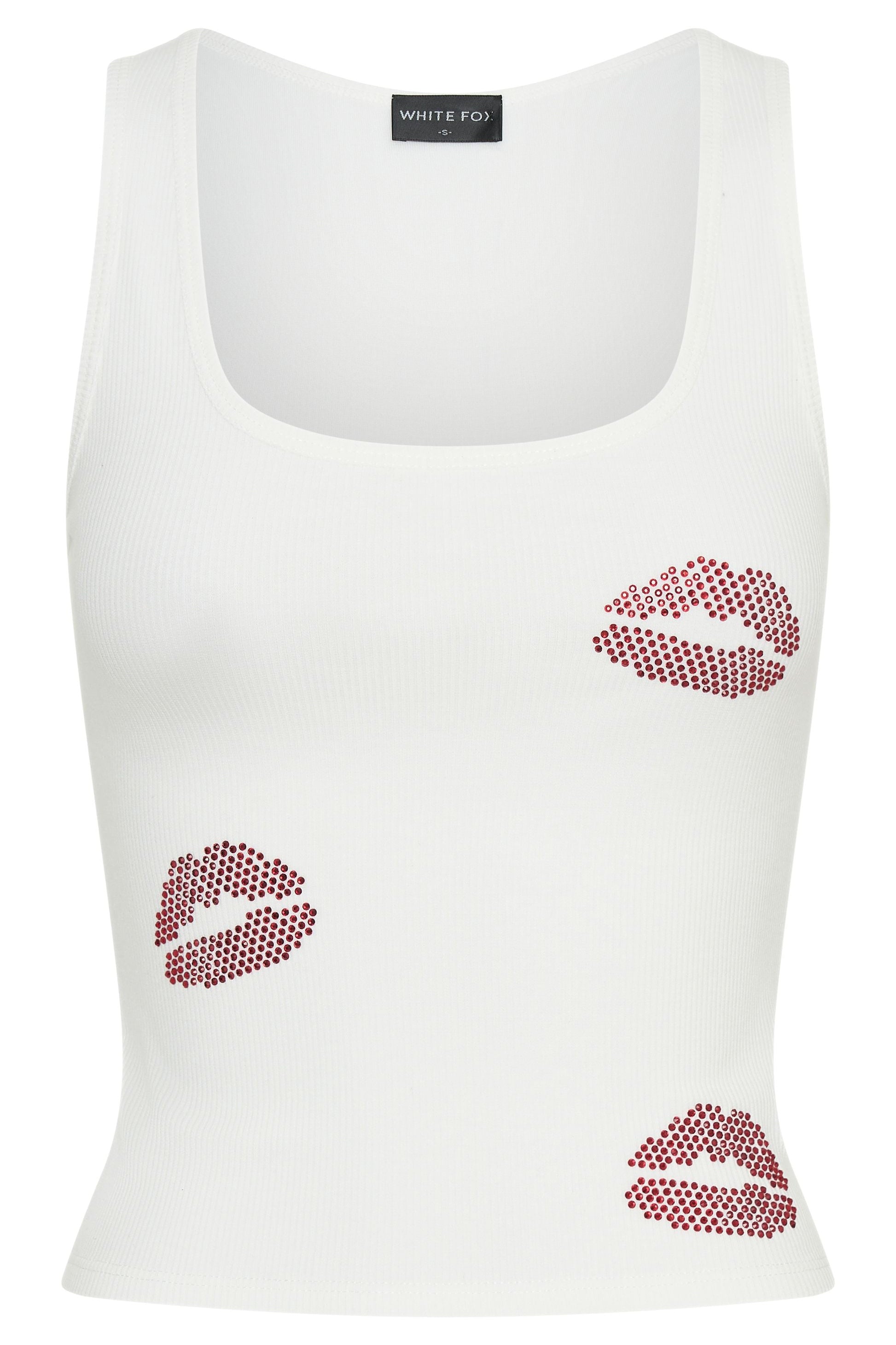 Pepper You In Kisses Tank Top White