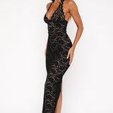 Destiny Lace Maxi Dress Black
