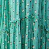 Sleeveless Spaghetti Strap Pleated V Neck Maxi Boho Dress