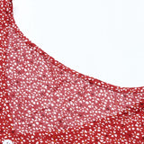 New Summer Women's Lace-Up Short Sleeve Print Boho Dress