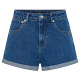 Missin' Something Denim Shorts Cobalt Blue Wash