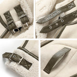 Warm Loose Leather Patchwork Jacket