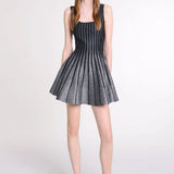 Lattice Knit Mini Dress
