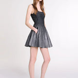 Lattice Knit Mini Dress