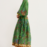 Marcella Balloon Sleeve Animal Maxi Dress