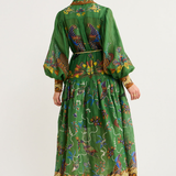 Marcella Balloon Sleeve Animal Maxi Dress