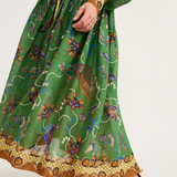 Marcella Balloon Sleeve Animal Maxi Dress