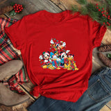 Mickey Freinds Christmas Party Printed T-shirts