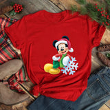 Mickey Freinds Christmas Party Printed T-shirts