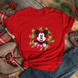 Mickey Freinds Christmas Party Printed T-shirts