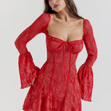 Square Collar A-line Pleated Club Party Floral Dress