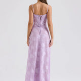 Backless Loose A-line Club Party Floral Dress