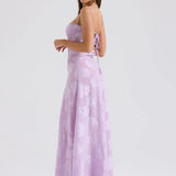 Backless Loose A-line Club Party Floral Dress