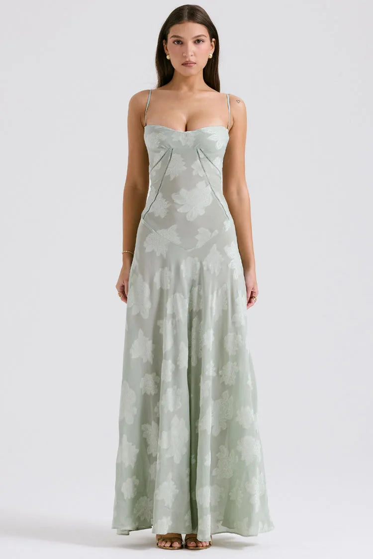 Backless Loose A-line Club Party Floral Dress