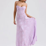 Backless Loose A-line Club Party Floral Dress