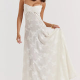 Backless Loose A-line Club Party Floral Dress