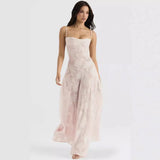 Backless Loose A-line Club Party Floral Dress