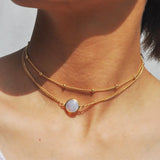 European Minimalist Chokers Women Fashion Jewelry Multilayer Beads Bohemian Necklake
