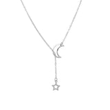 Fashion Moon Star Gold Alloy Charm Women Party Necklake
