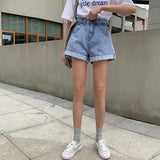 Casual Loose Ladies Fashion Elastic Waist Wide Leg Shorts
