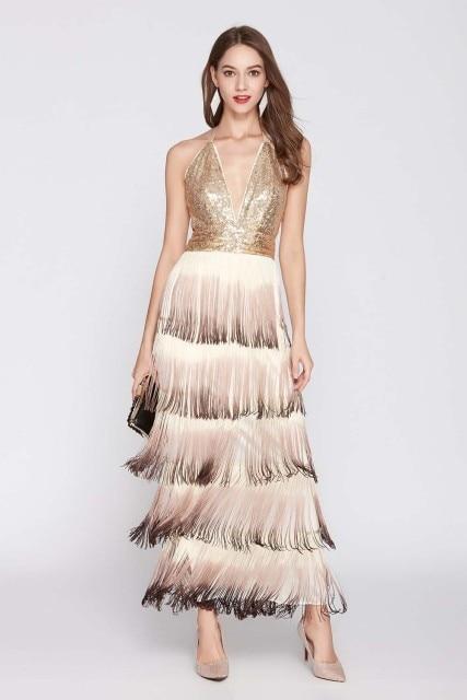 Women's Sexy Evening Prom Fashion Long Runway Designer Dresses