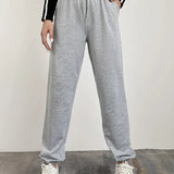 New Gray Women Sweatpants Baggy  Autumn Oversize Winter Joggers Casual Bottom