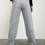 New Gray Women Sweatpants Baggy  Autumn Oversize Winter Joggers Casual Bottom