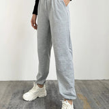 New Gray Women Sweatpants Baggy  Autumn Oversize Winter Joggers Casual Bottom