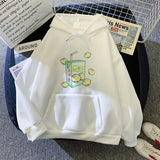 Kawaii Peach Juice Casual Pink Hoodies
