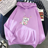 Kawaii Peach Juice Casual Pink Hoodies
