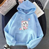 Kawaii Peach Juice Casual Pink Hoodies