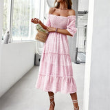 Elegant Boho Chiffon Party Beach Summer Dress